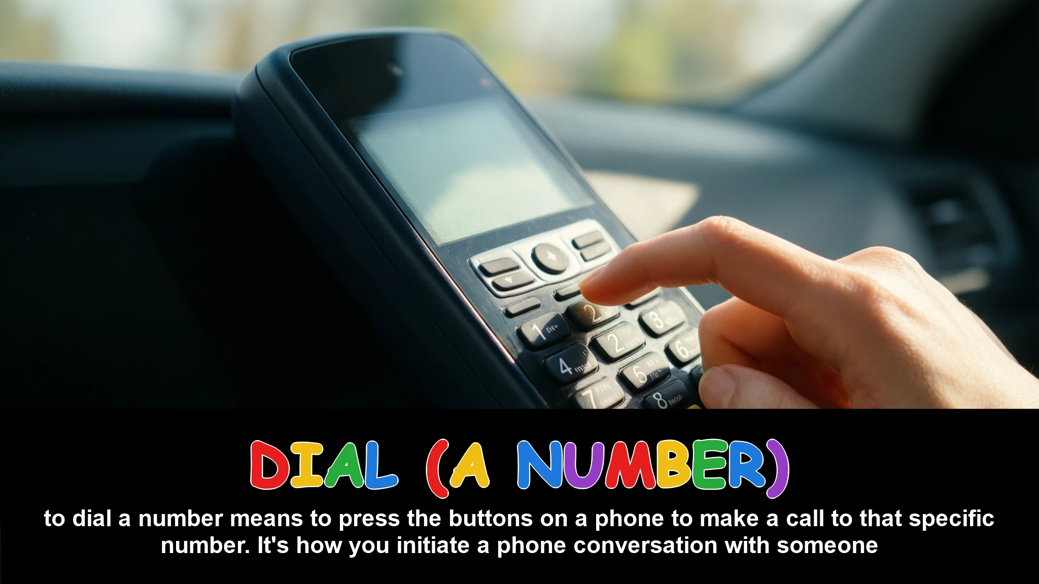 English Illustration for dial (a number)